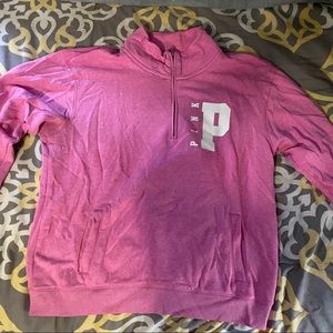 PINK 1/4 zip sweatshirt